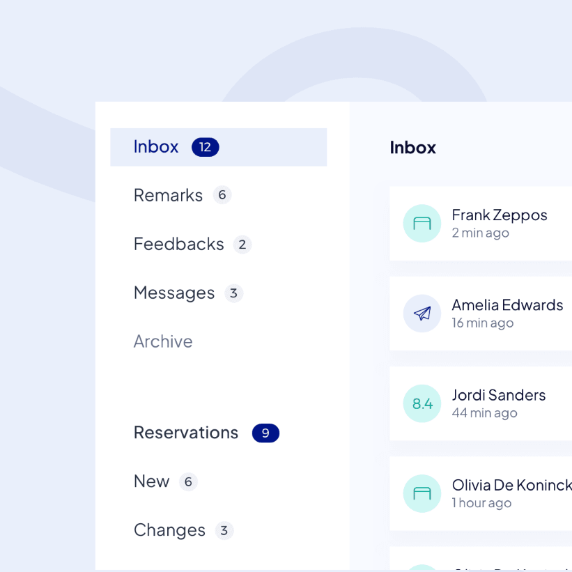 Resengo Inbox gives you insight and overview at a glance